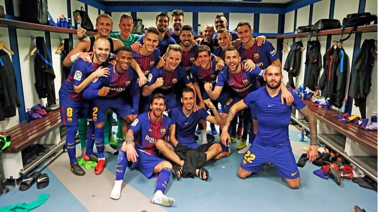 VIDAL GLUMI RONALDA Pogledajte slavlje igrača Barce u Madridu