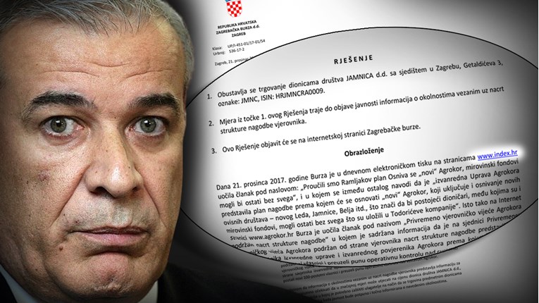 Nakon članka na Indexu obustavljeno trgovanje dionicama Agrokorovih kompanija na Zagrebačkoj burzi