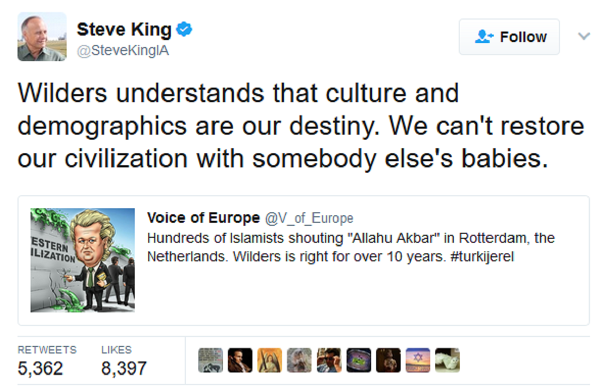 Republikanac izjavio da su "muslimanska djeca hendikep za civilizaciju"