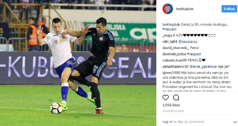 #RESPECT Hajduk na Instagramu objavio sliku za Pejina
