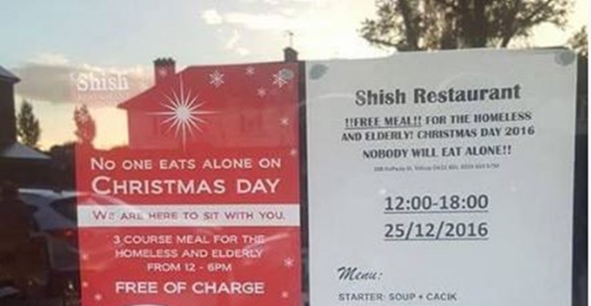 Predivna gesta za Božić: Vlasnik turskog restorana časti ručkom, ali i društvom