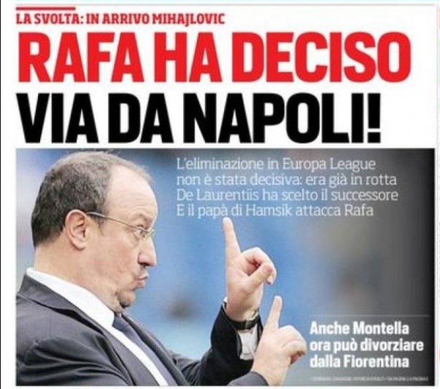 Svjetske naslovnice: Benitez odlazi, Mihajlović dolazi