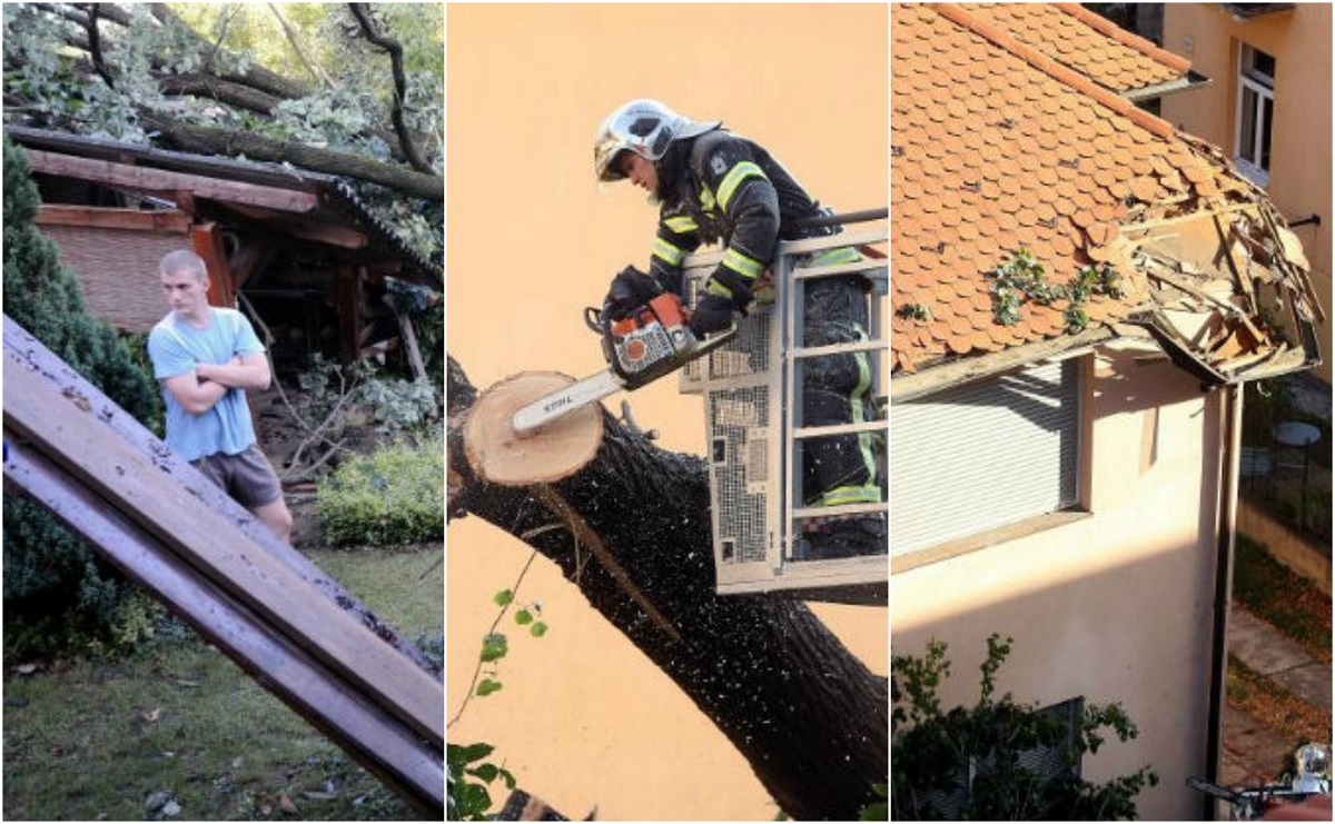 FOTO Pogledajte posljedice današnje oluje, vjetar nosio sve pred sobom - ali još nije gotovo