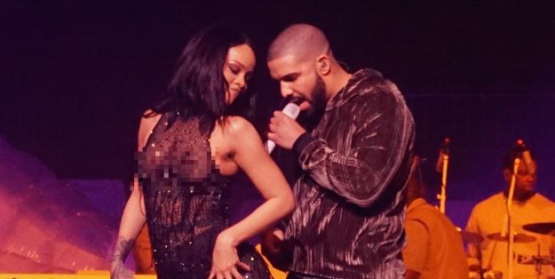 Rihanna pokazala grudi tijekom vrućeg nastupa u prozirnom kombinezonu