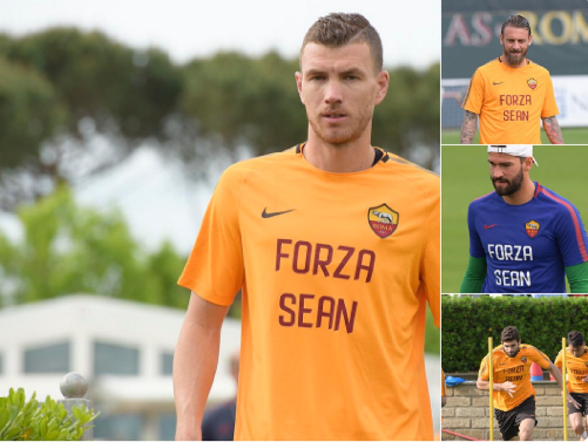 Džeko i društvo trenirali u majicama u čast Liverpoolova navijača kojeg su u komu poslali Romini huligani