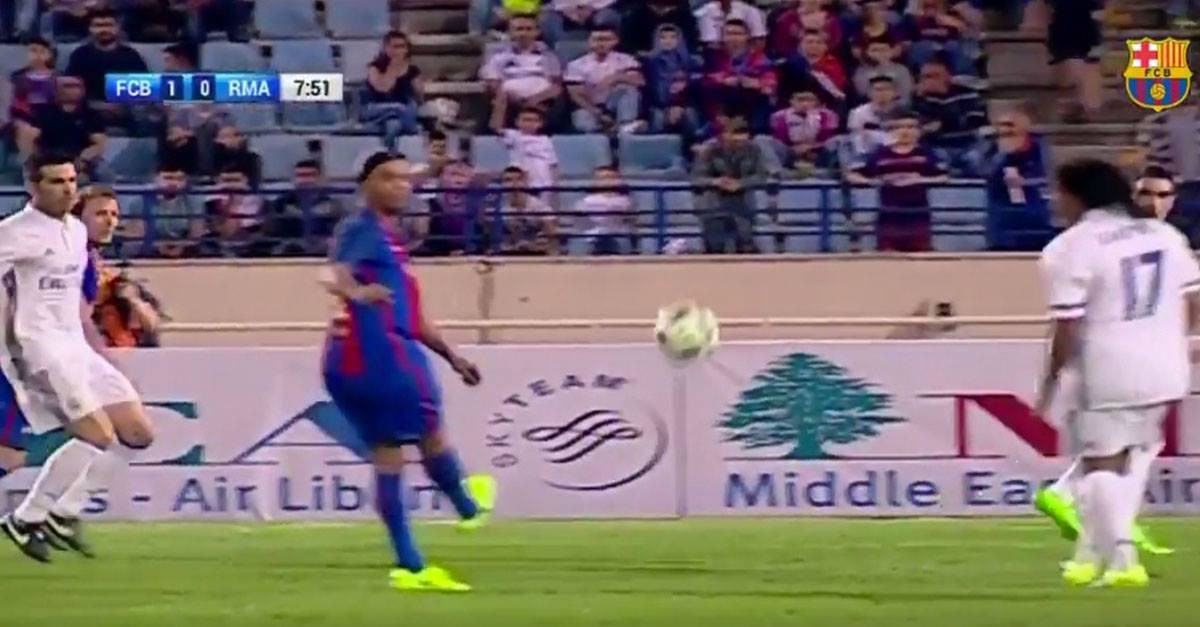 RONALDINHO SRUŠIO REAL Velemajstorski namjestio tri gola, pa pod pratnjom vojske otišao s terena
