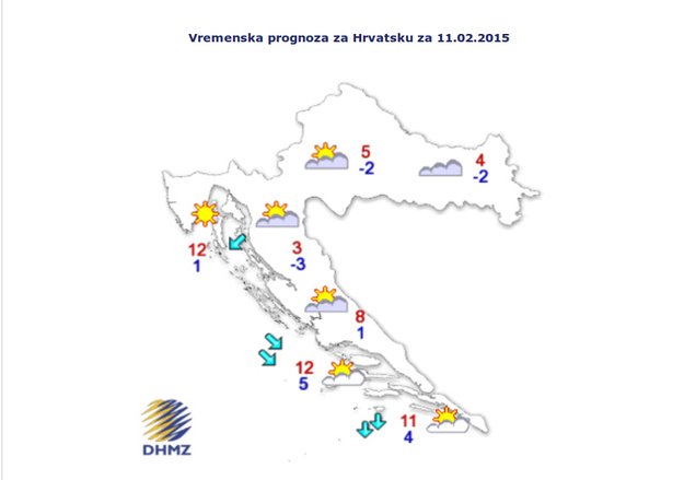 Danas očekujte hladno, ali uglavnom vedro vrijeme