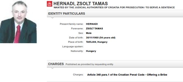 Hernadi ponovno na Interpolovoj crvenoj tjeralici