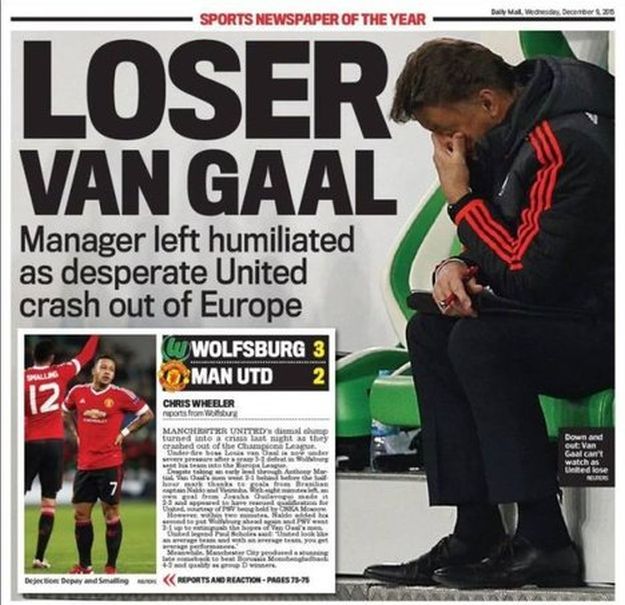 Svjetske naslovnice: Luzer van Gaal