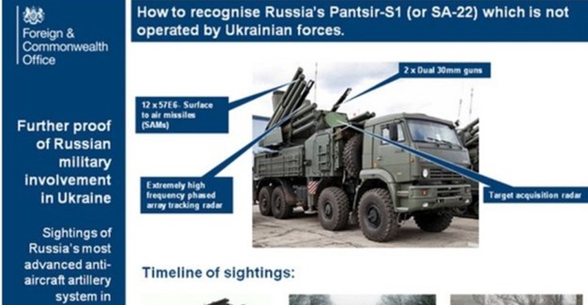 Britanija objavila fotografije ruskog protuzračnog sustava u Ukrajini