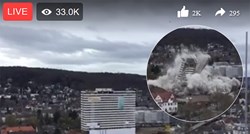 VIDEO U par sekundi srušen neboder visok 60 metara, Nijemci gledali spektakl s okolnih zgrada
