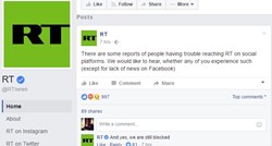 Facebook blokirao Putinu bliski Russia Today, teoretičari zavjera divljaju