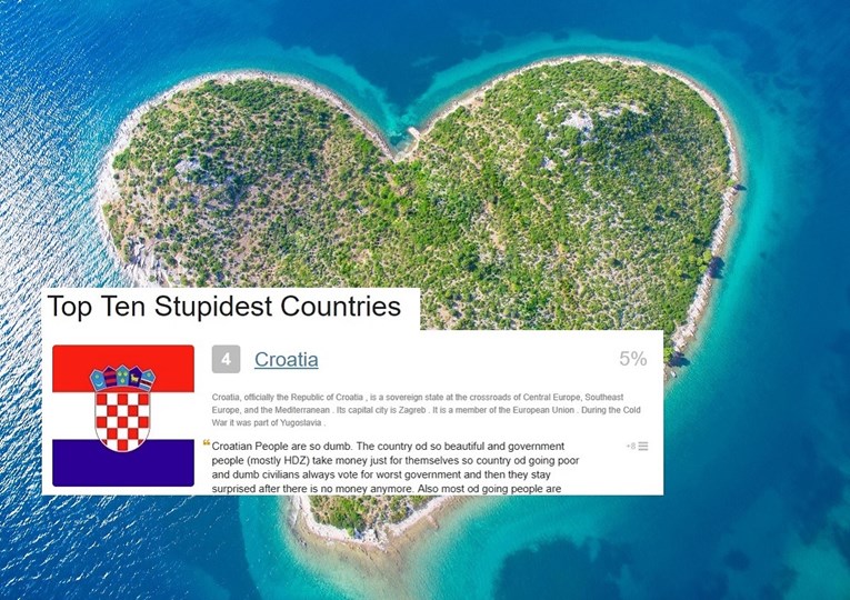 "Hrvatska je četvrta najgluplja zemlja na svijetu: Ograničeni ljudi bez mozga koji mrze cijeli svijet"