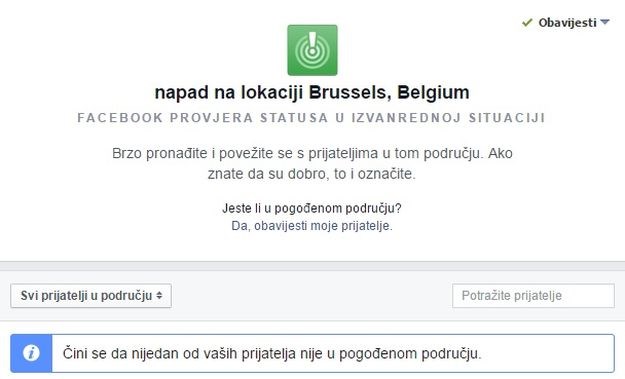 Facebook aktivirao Safety Check nakon eksplozija u Bruxellesu