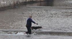 Skočio u ledenu Miljacku da bi spasio psa lutalicu