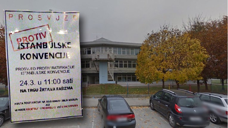 Poziv na prosvjed protiv Istanbulske skinut sa zida zagrebačke škole