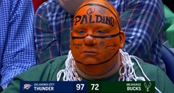 Halloween senzacija u NBA-u: Ćelavi navijač zamaskirao glavu u košarkašku loptu