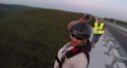 VIDEO Skoro skočio s mosta preko Limskog kanala bez prikopčanog padobrana, spasili ga u zadnji tren