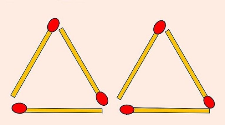 Mozgalica koja izluđuje internet: Možete li micanjem dvije šibice od dva napraviti četiri trokuta?