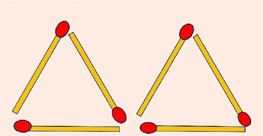 Mozgalica koja izluđuje internet: Možete li micanjem dvije šibice od dva napraviti četiri trokuta?