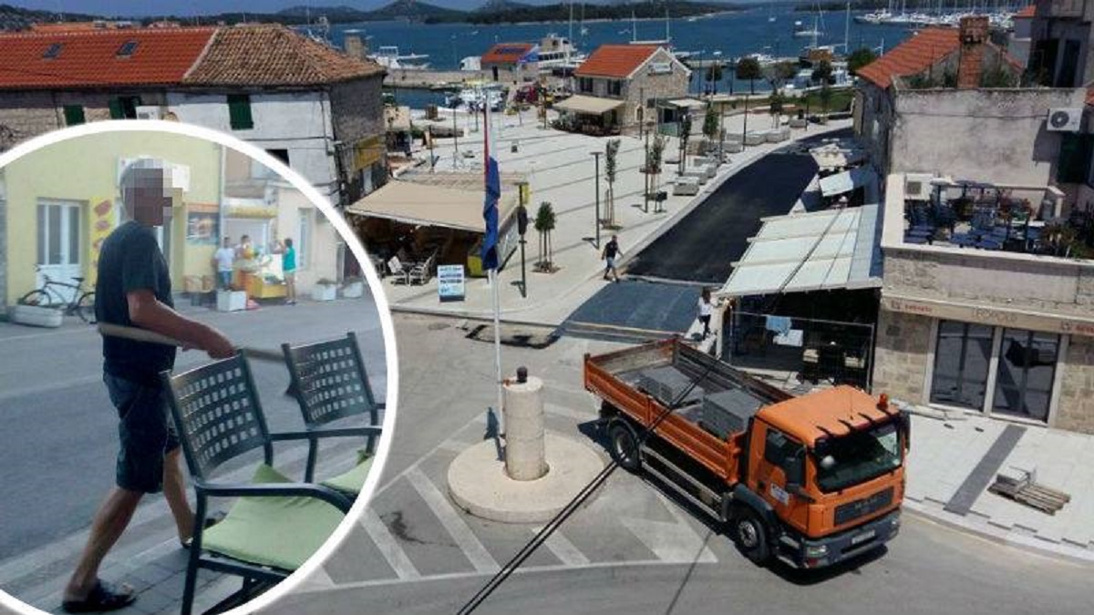Bivši HDZ-ov vijećnik upao sa sjekirom u kafić na Murteru i razbijao inventar