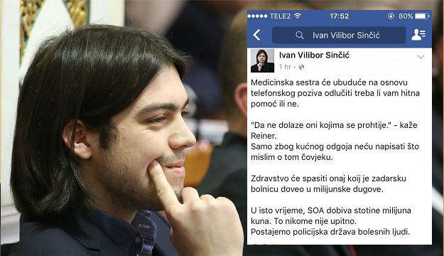 Sinčić: Zbog kućnog odgoja neću reći što mislim o Reineru, postajemo policijska država bolesnih