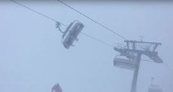 Olujni vjetar u Austriji baca gondolu s prestravljenim skijašima, pogledajte snimku