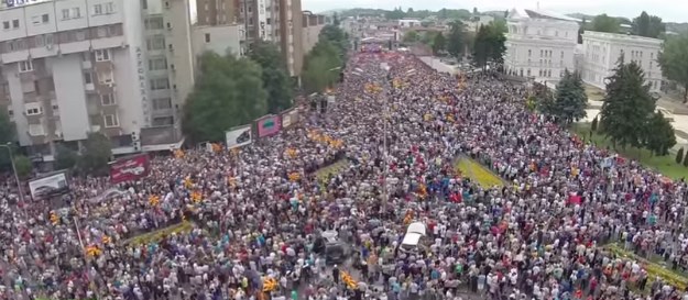 VIDEO Pogledajte kako je prosvjed u Skoplju izgledao iz zraka
