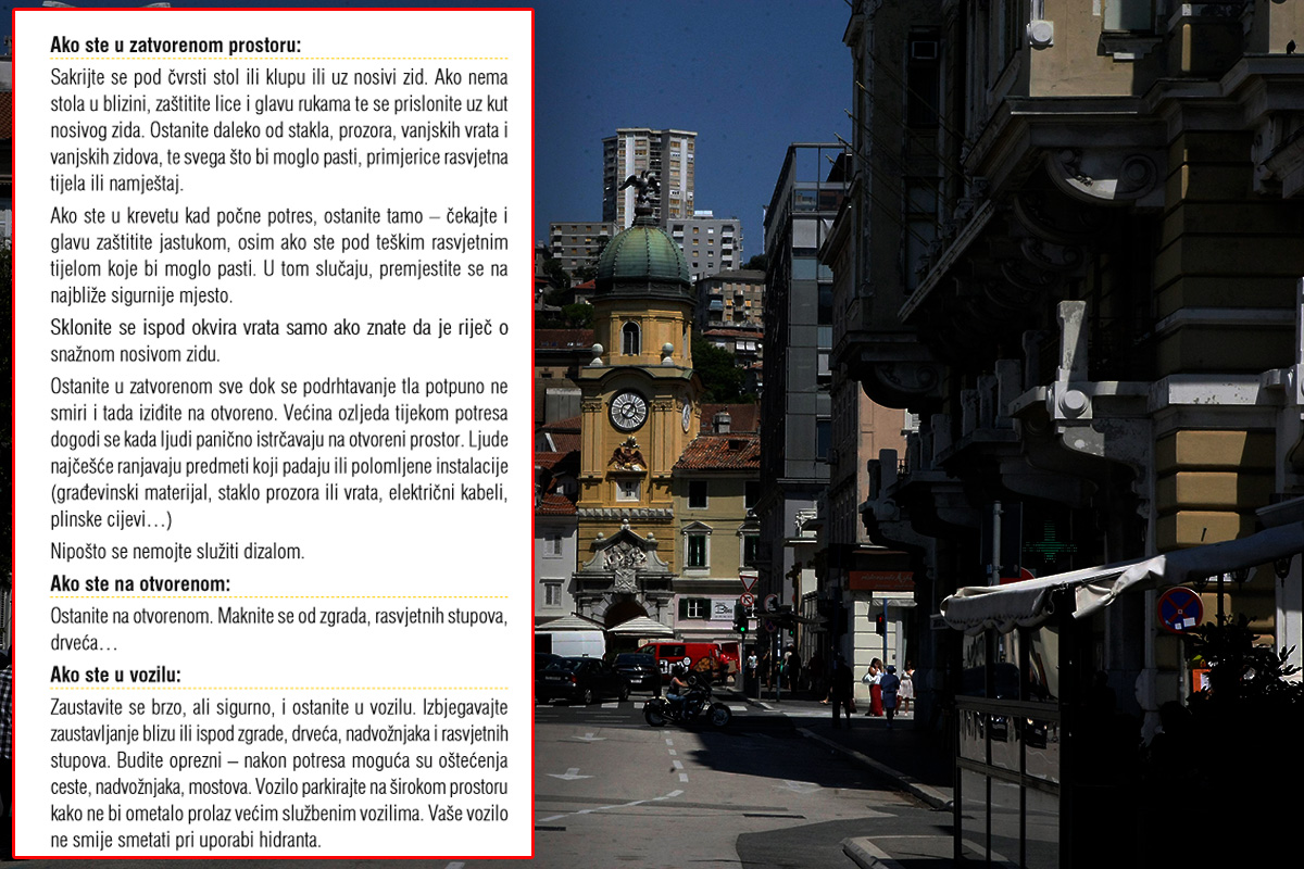 Kako se ponašati u slučaju jačeg potresa