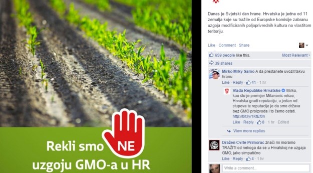 Vlada se hvali: Rekli smo NE uzgoju GMO-a u Hrvatskoj