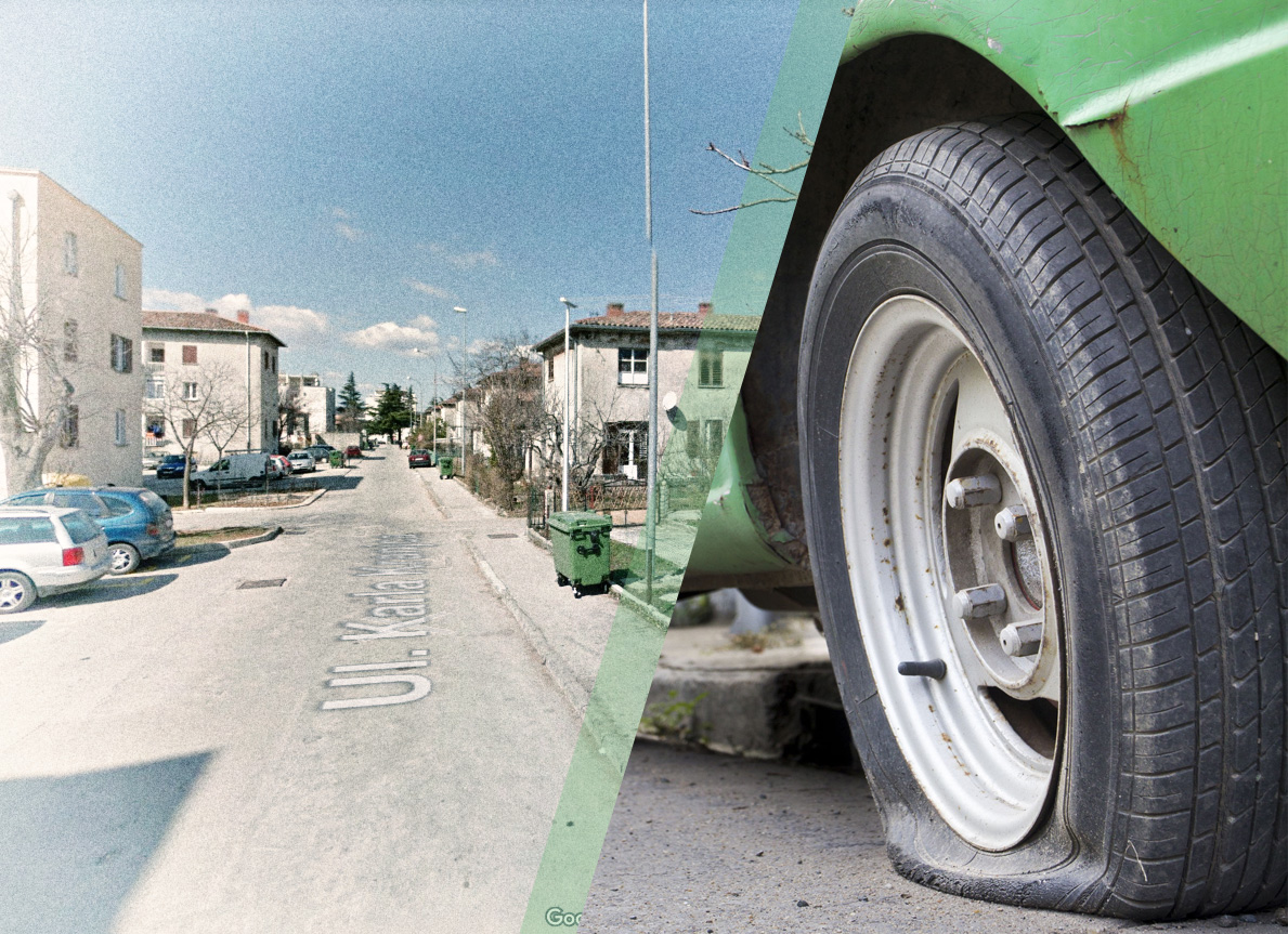 Potraga u tijeku, nepoznata osoba bušila gume i razbijala stakla, oštećeno 11 auta