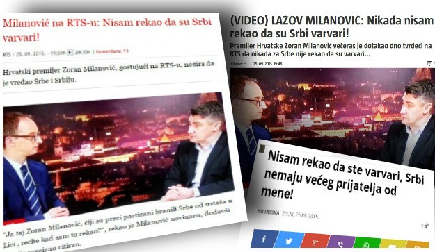 Ovako srpski mediji komentiraju Milanovićevo gostovanje u Dnevniku RTS-a