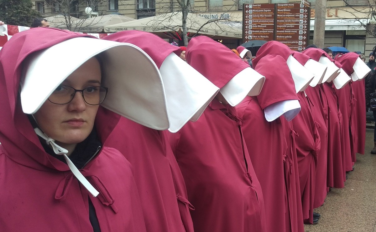 VIDEO U Zagrebu održan prosvjed pod nazivom "Sluškinje ustaju"