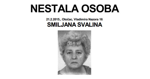 Policija moli za informacije o Smiljani Svalini nestaloj u Otočcu