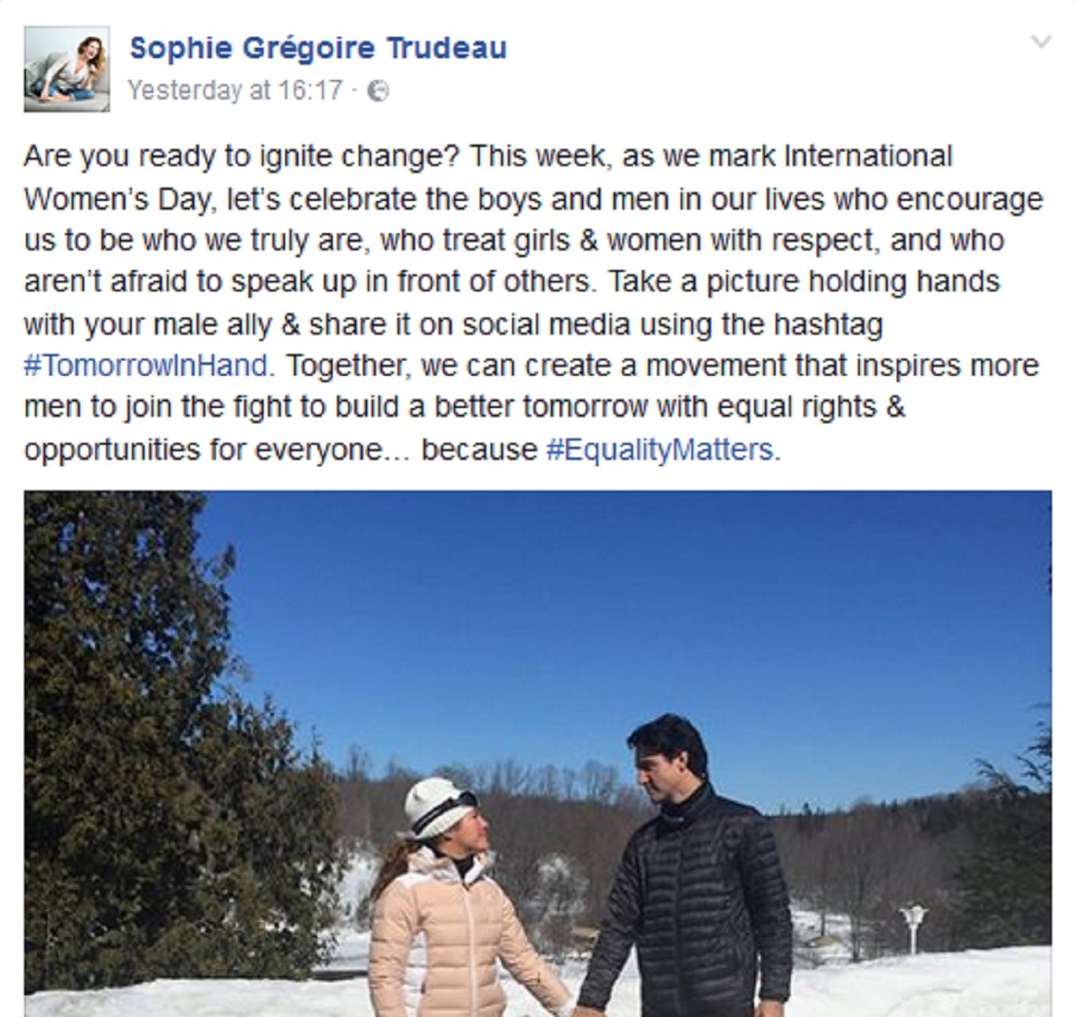 FOTO Supruga kanadskog premijera objavila fotografiju za Dan žena, svi su je odmah napali