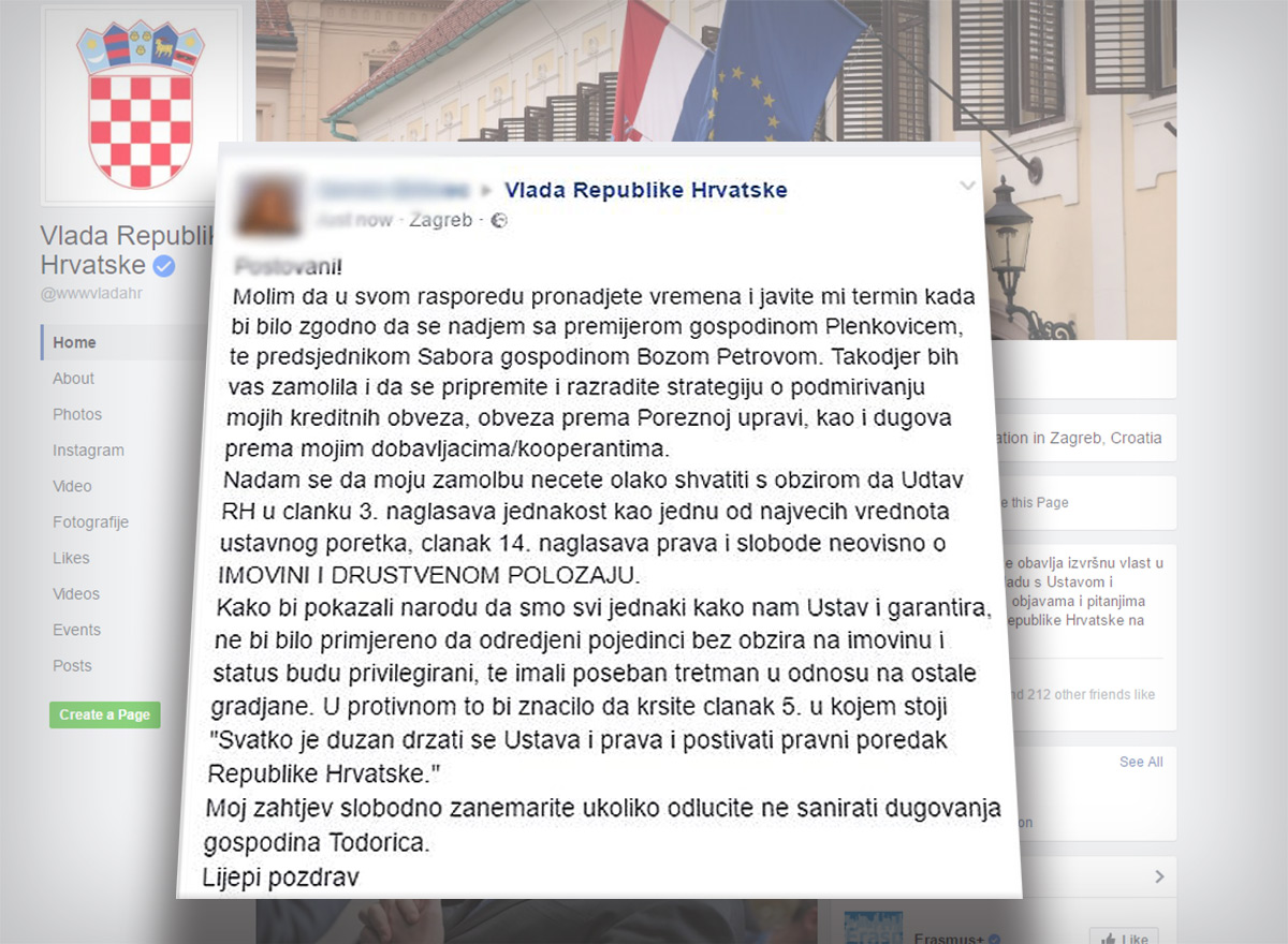 VLADA BRIŠE PORUKE GRAĐANA "Mogu li ja doći na sastanak da dogovorim otplatu kredita?"