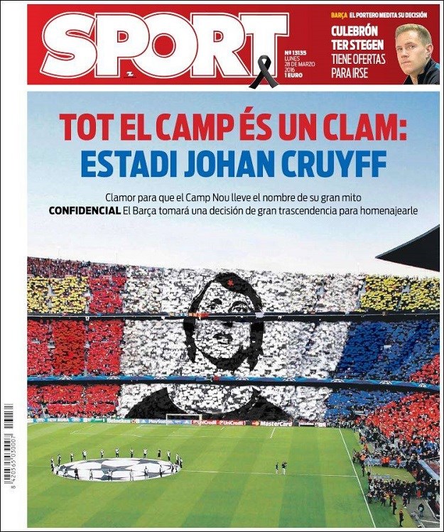 Cruyffovi su odbili preimenovanje Arene, što će reći na ovo? Po Johanu žele nazvati i Nou Camp