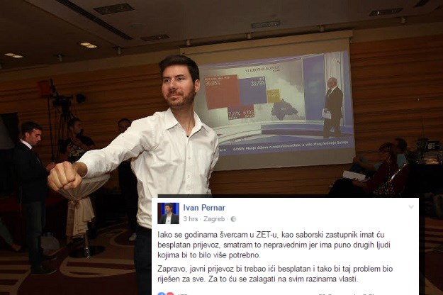 Pernar: Godinama se švercam u ZET-u, a sada ću se kao zastupnik voziti besplatno