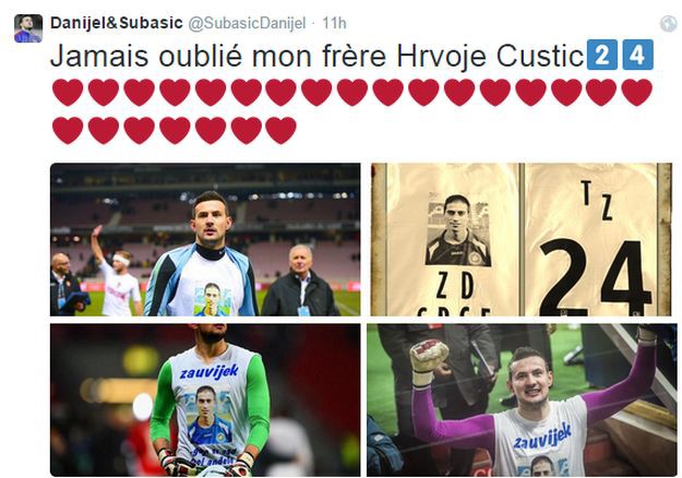 Subašić će do kraja karijere nositi Ćustićev lik ispod dresa
