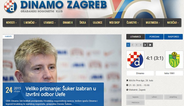 Dinamo čestitao Šukeru