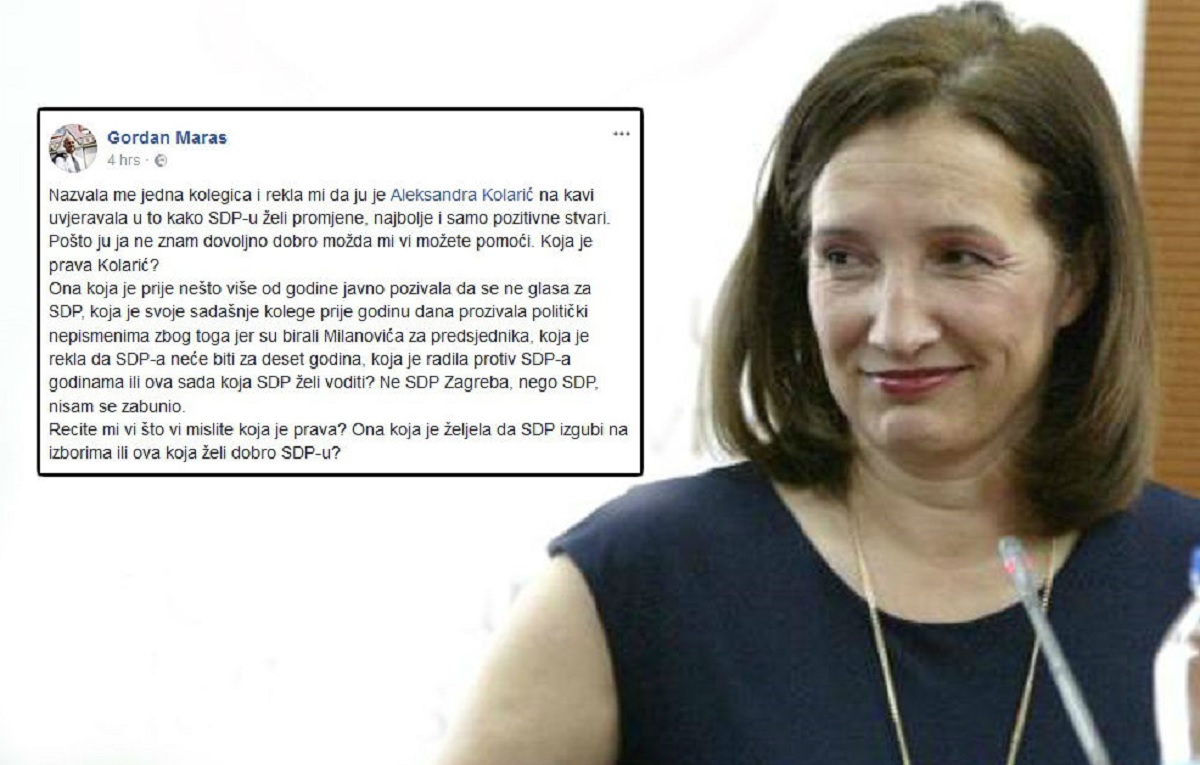 Maras se na Facebooku zapitao "koja je prava Aleksandra Kolarić", ona mu odmah odgovorila