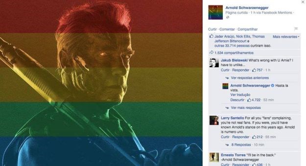 Naravno da Terminator ima savršen odgovor za homofoba koji mu se obratio na Facebooku