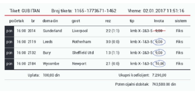 Listić o kojem priča cijela regija: Uložio šest kuna, a zbog budalaštine igrača Liverpoola ostao bez bogatstva