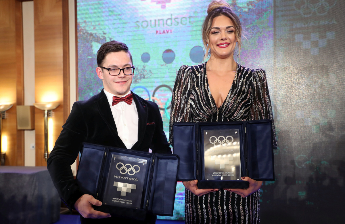 Tin Srbić i Sandra Perković su hrvatski sportaši godine