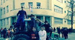 Zagrebački gimnazijalci došli pred školu traktorom: Svi su mislili da je šala, no u pozadini je prilično dirljiva priča