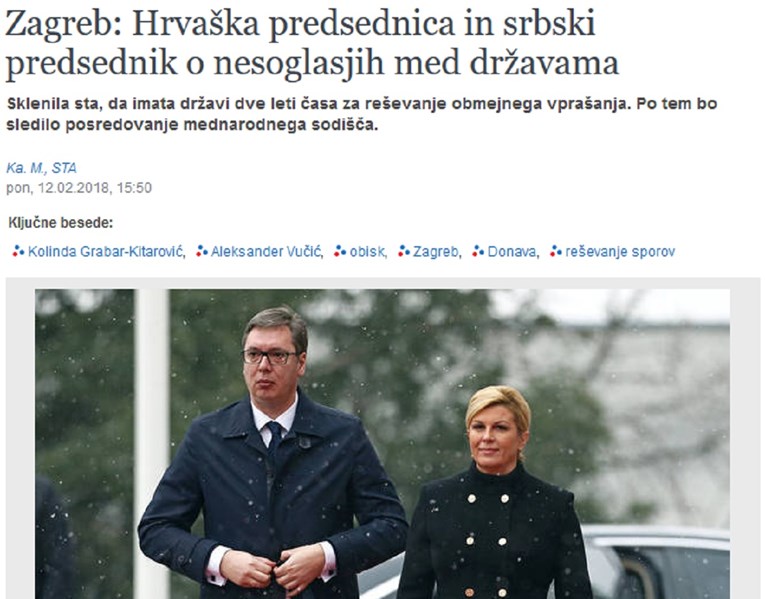 I slovenski mediji pišu o Vučićevom posjetu: "Hrvatska i Srbija nisu sposobne za dijalog"