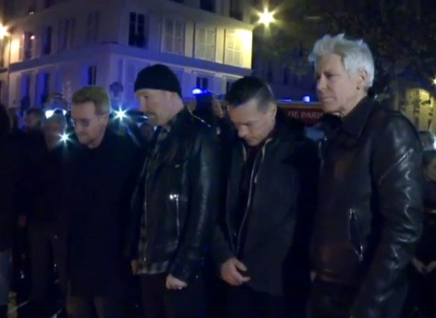 U2 ipak došao u Pariz: Bono Vox s ostalim članovima benda odao počast žrtvama
