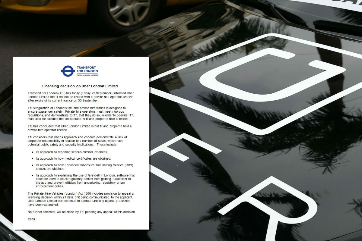 Uber gubi dozvolu za rad u Londonu
