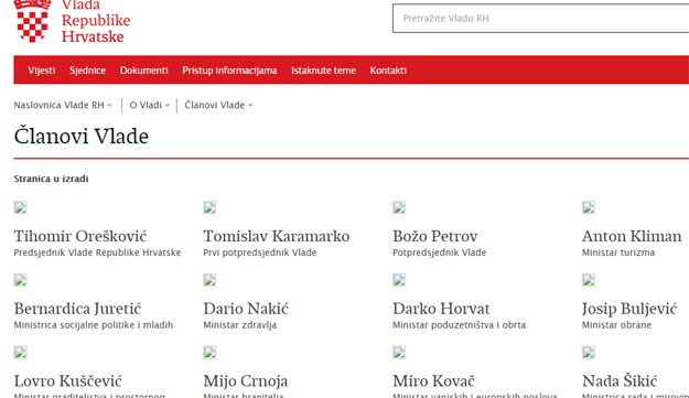 S weba Vlade već su uklonjeni Milanović i njegovi ministri