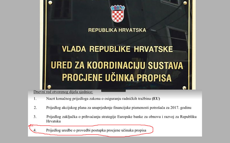VIDEO Donosimo dokument o "Prijedlogu uredbe o provedbi postupka procjene učinaka propisa"